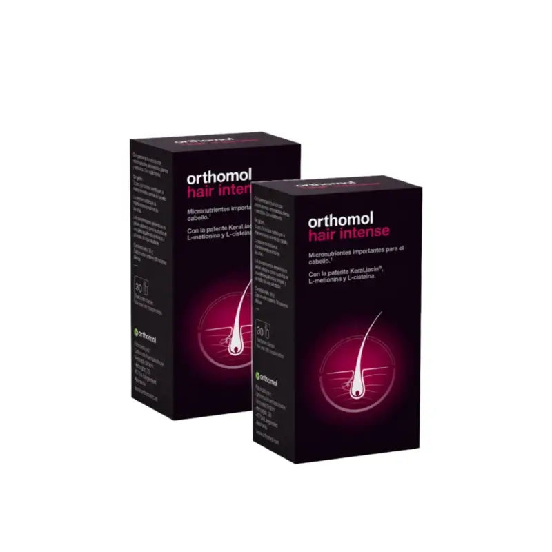 Orthomol Hair Intense, συσκευασία 2 x 60 κάψουλες.