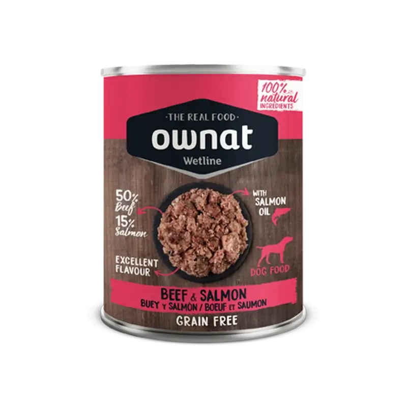 Ownat Wetline για σκύλους με μοσχάρι και σολομό 12X395Gr 