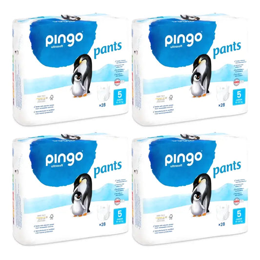 Pingo Οικολογικά Παντελόνια-Πάνες Μέγεθος 5 (11-25 kg), Συσκευασία 4 × 28 τεμάχια