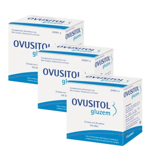 Συσκευασία Ovusitol Gluzem, 3 x 28 φακελάκια