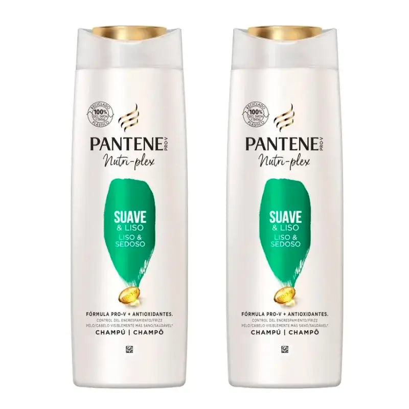 Pantene Nutri Plex Σαμπουάν για απαλά και λεία μαλλιά, Συσκευασία 2 x 385 ml