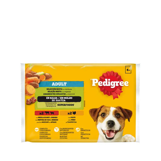 Pedigree Σακουλάκια 4Pack Πάστα Μοσχαριού και Πουλερικών 13X4X100Gr