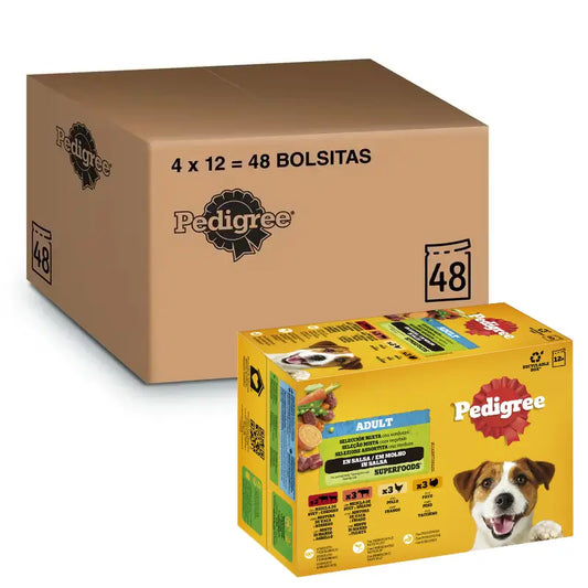 Pedigree Σακουλάκια 12Pack Μείγμα Σάλτσας 4X12X100