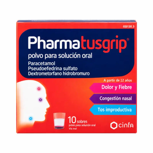 Pharmatusgrip 10 φακελάκια Σκόνη για στοματικό διάλυμα