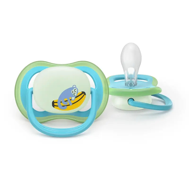 Philips Avent 2 πιπίλες Ultra Air για τη νύχτα, 6-18 μηνών, αγόρι