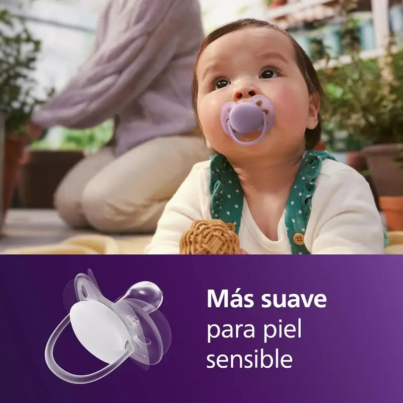 Philips Avent 2 πιπίλες ultra soft 6-18 μηνών για κορίτσια