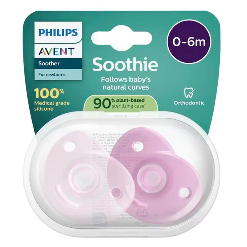 Philips Avent Soothie Calmante, 2 πιπίλες, 0-6 μ., για κορίτσια