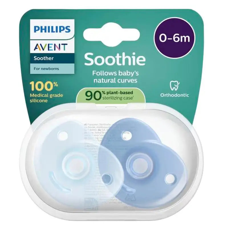 Philips Avent Soothie Calmante, 2 πιπίλες, 0-6 μ., για αγόρια