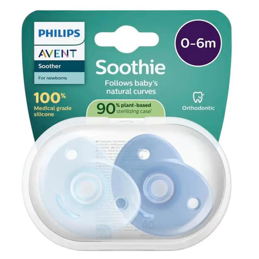 Philips Avent Soothie Calmante, 2 πιπίλες, 0-6 μ., για αγόρια