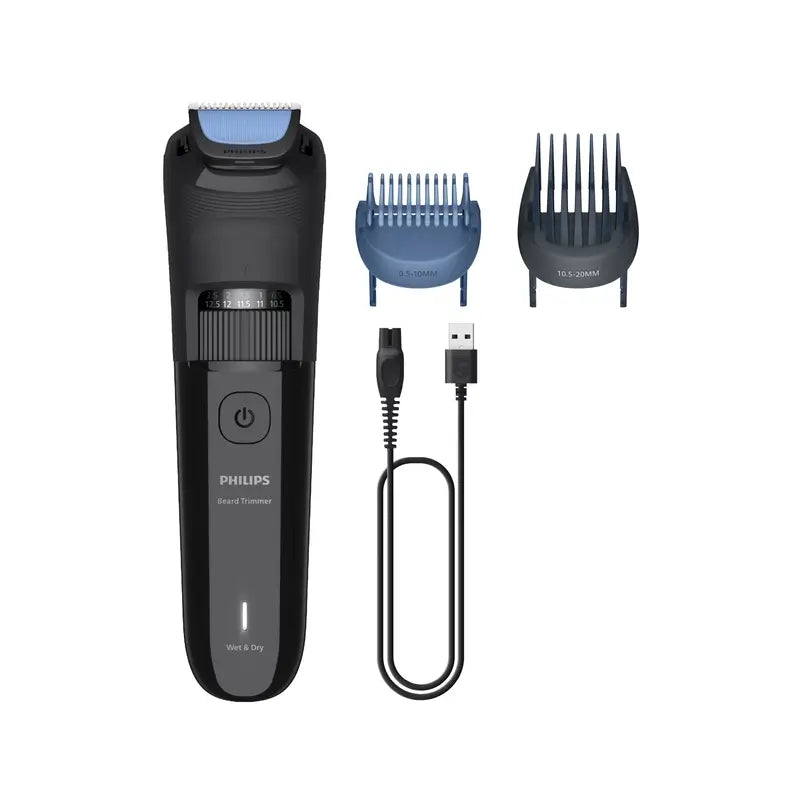 Philips Beard Trimmer Σειρά 3000: Κούρεμα γενειάδας με λεπίδες με στρογγυλεμένες άκρες 
