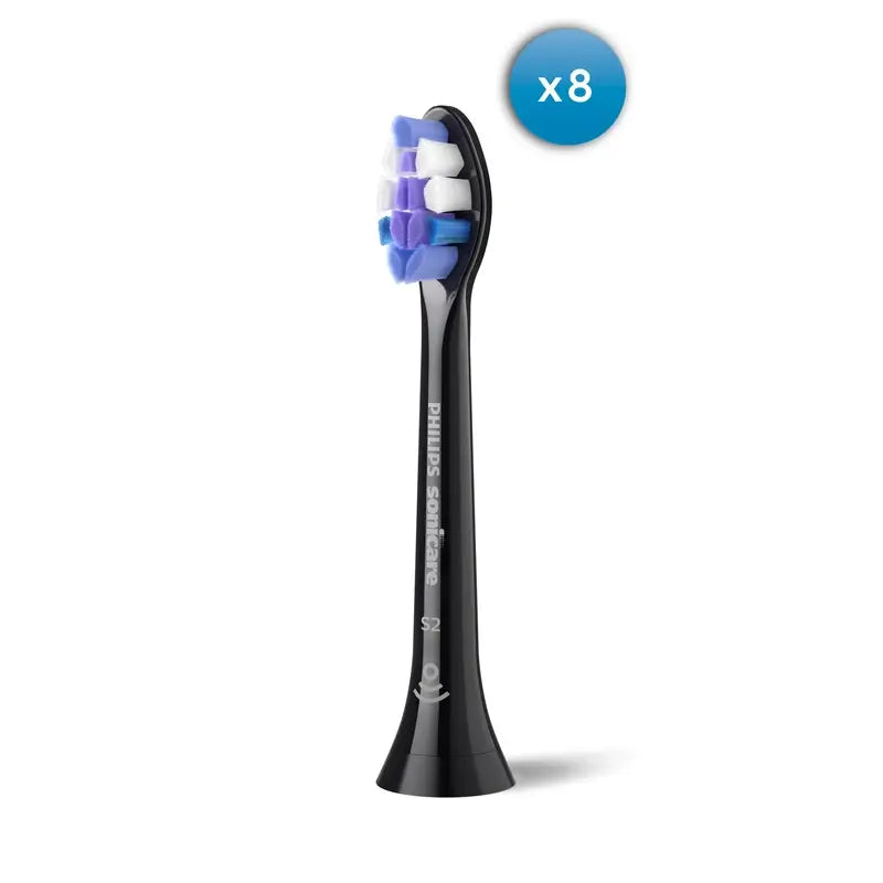 Philips Κεφαλές Sonicare Proresults Μαύρες, Συσκευασία 8 τεμαχίων 