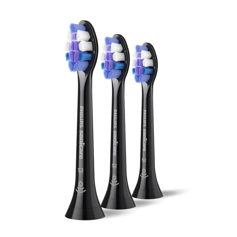 Philips Κεφαλές Sonicare Sensitive Μαύρες για ευαίσθητα δόντια, συσκευασία 8 τεμαχίων