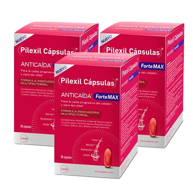 Pilexil Forte Max, συσκευασία 3 x 60 κάψουλες