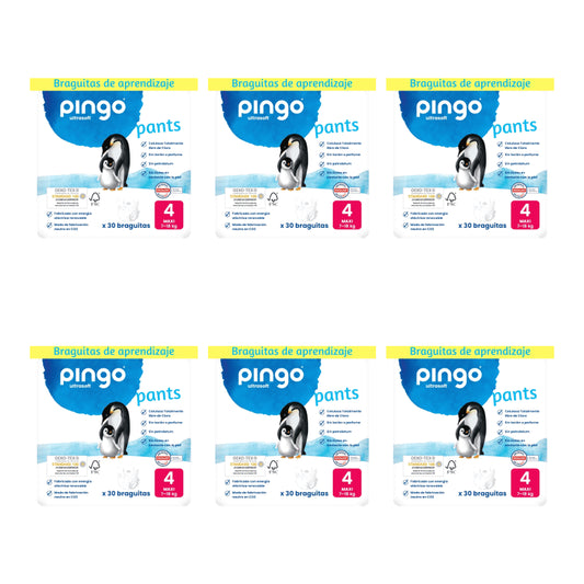 Pingo Οικολογικά Παντελόνια-Πάνες Μέγεθος 4 (7-18 Kg), 6X30 τεμάχια