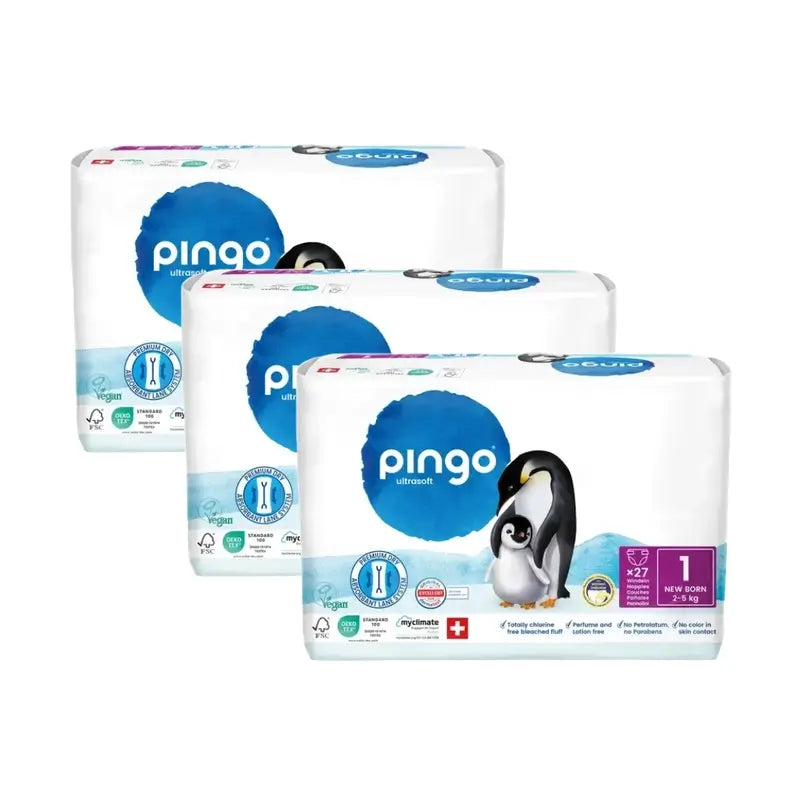 Pingo Οικολογικές Πάνες Μέγεθος 1 (2-5 Kg), 3X27 τεμάχια