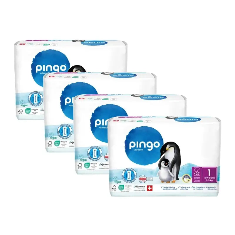 Pingo Οικολογικές Πάνες Μέγεθος 1 (2-5 Kg), 4X27 τεμάχια