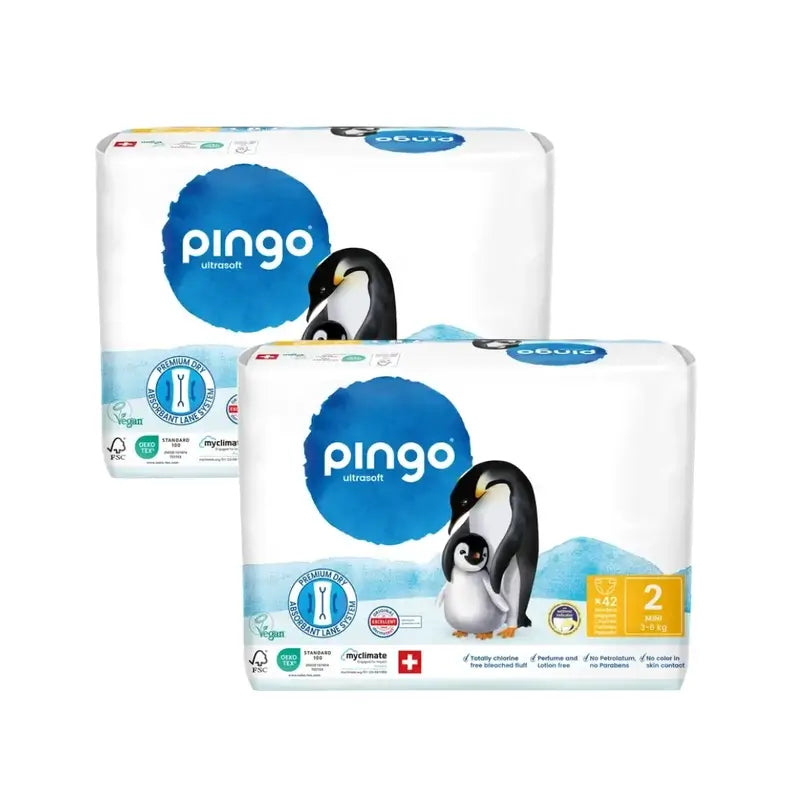 Pingo Οικολογικές Πάνες Μέγεθος 2 (3-6 κιλά), 2X42 τεμάχια