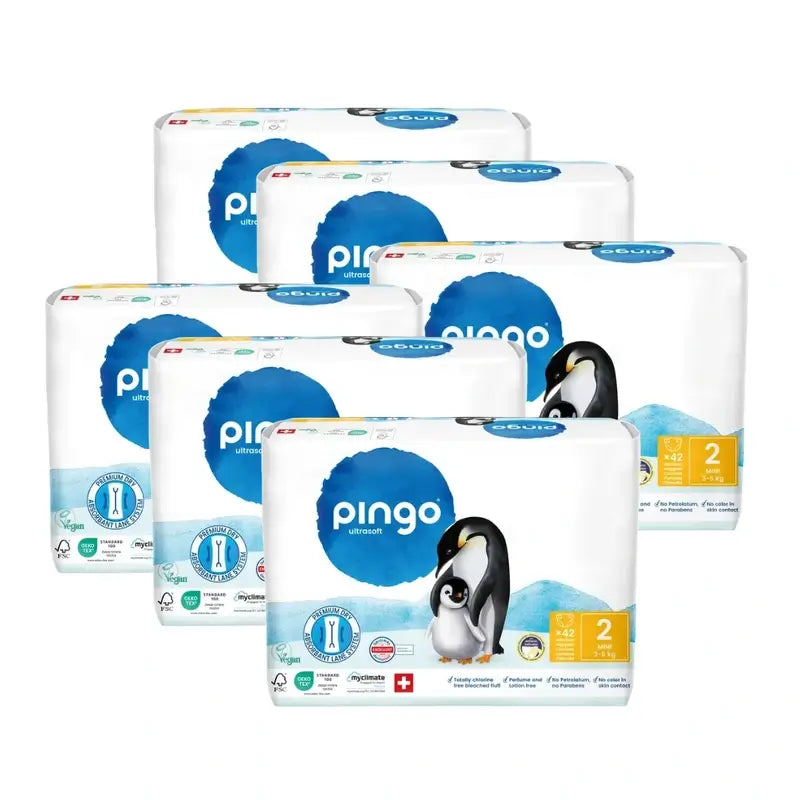 Pingo Οικολογικές Πάνες Μέγεθος 2 (3-6 Kg), 6X42 τεμάχια