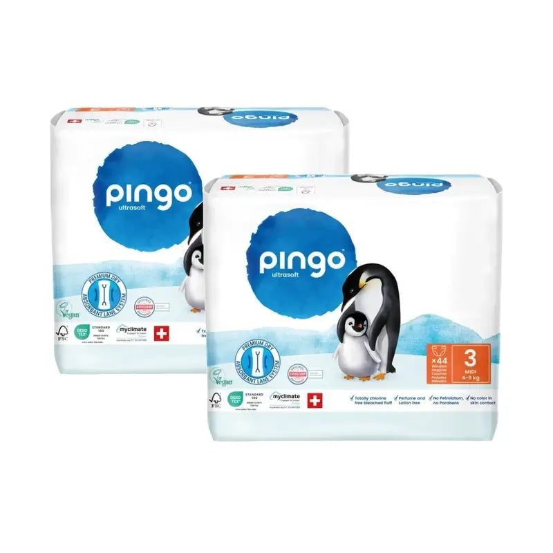 Pingo Οικολογικές Πάνες Μέγεθος 3 (4-9 Kg), 2X44 τεμάχια