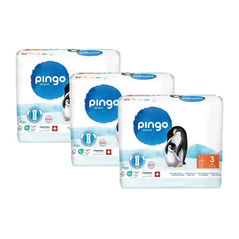 Pingo Οικολογικές Πάνες Μέγεθος 3 (4-9 Kg), 3X44 τεμάχια