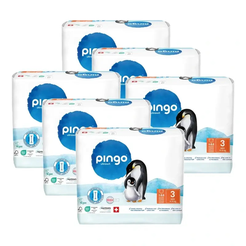Pingo Οικολογικές Πάνες Μέγεθος 3 (4-9 Kg), 6X44 τεμάχια