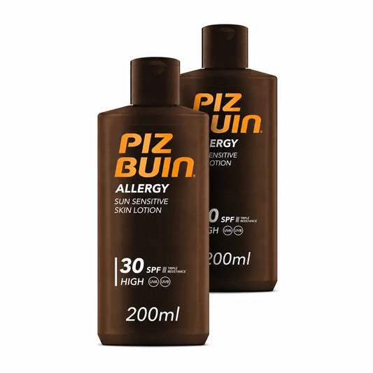 Piz Buin Allergy Protector Αντηλιακό για το Σώμα SPF 30  Για ευαίσθητο δέρμα, Λοσιόν για το σώμα, Προστασία από τις ακτίνες UVA/UVB, Συσκευασία 2 x 200 ml