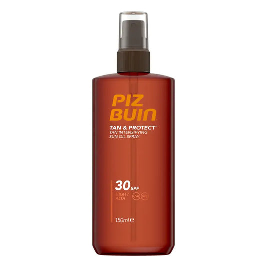 Piz Buin Tan & Protect Λάδι σε σπρέι για ταχύτερο μαύρισμα SPF30, 150 ml