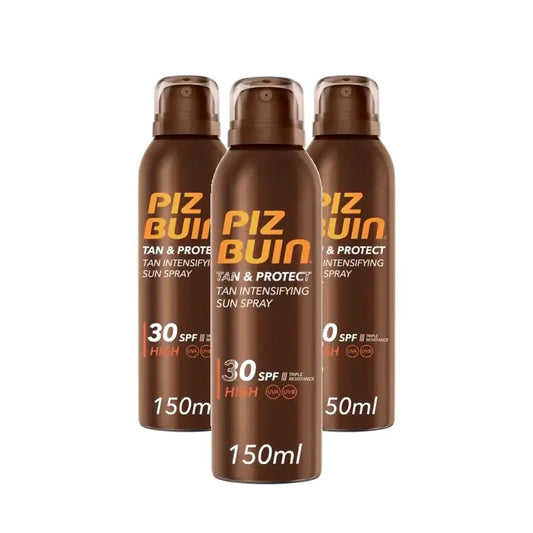 Piz Buin Tan & Protect Αντηλιακό Σπρέι για Ενίσχυση του Μαυρίσματος SPF30, Συσκευασία 3 x 150 ml