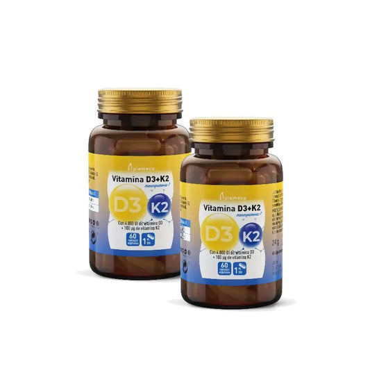 Plameca Βιταμίνη D3 + K2, 60 κάψουλες, συσκευασία των 2