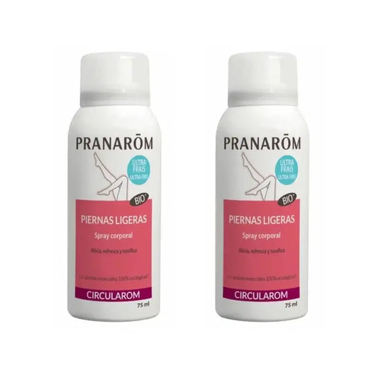 Pranarôm Circularom Σπρέι Σώματος για Ελαφριά Πόδια, 2X75 ml 