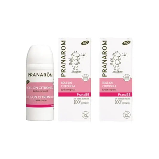 Pranarôm Pranabb Roll On Citronela, 2×30 ml 