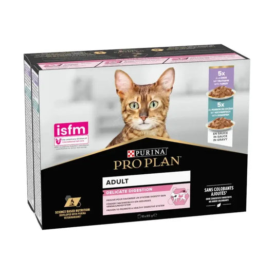 Pro Plan Feline Multi Σακουλάκι Delicate Ψάρι & Γαλοπούλα 10X85Gr