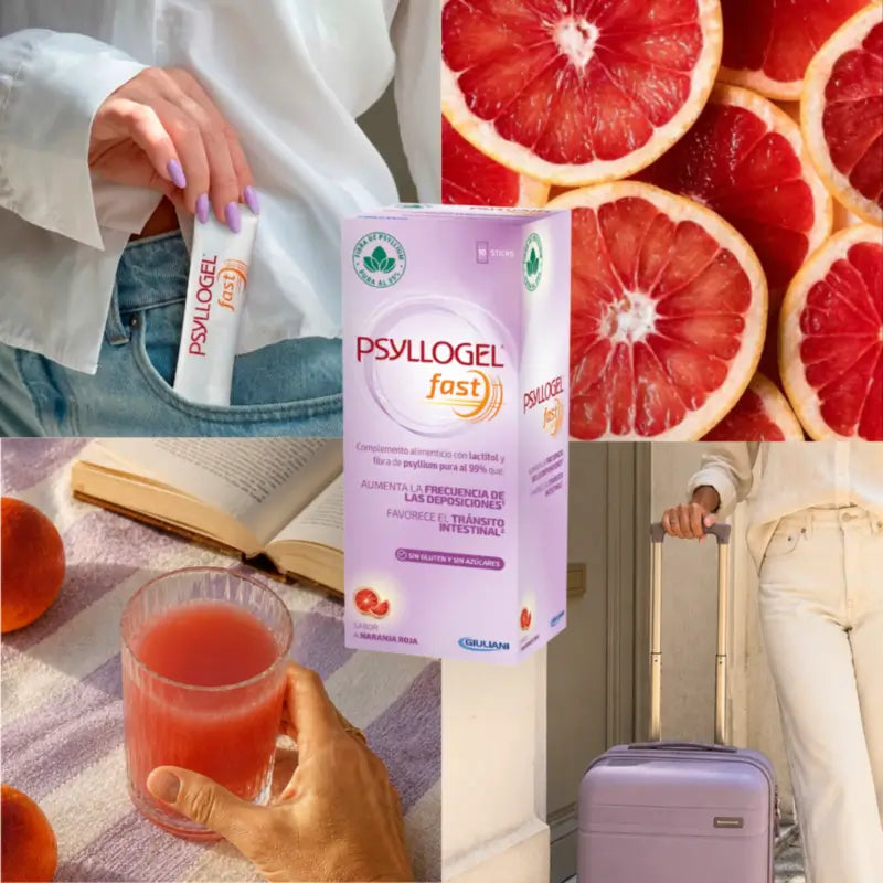Psyllogel Fast 14,7 g, γεύση κόκκινο πορτοκάλι, 10 στικ