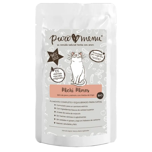 Puromenu Μενού Michi Mimos Bio (Γαλοπούλα και σολομός), 100 γρ.