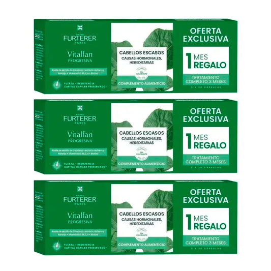Rene Furterer Vitalfan κατά της προοδευτικής τριχόπτωσης, συσκευασία 3 x 30 κάψουλες