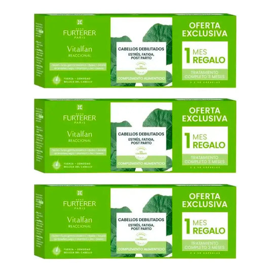Rene Furterer Vitalfan κατά της τριχόπτωσης, συσκευασία 3 x 30 κάψουλες