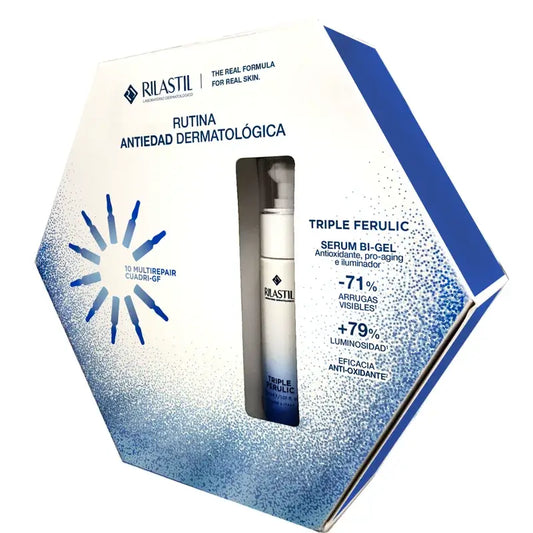 Rilastil Χριστουγεννιάτικο Πακέτο Radiance, 30 ml + 10 αμπούλες των 1,5 ml