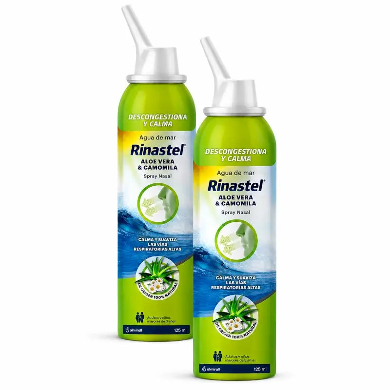 Rinastel Aloe V Χαμομήλι, ρινικό σπρέι, 2×125 ml
