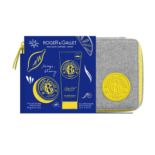 Roger & Gallet Cologne Twist Σετ περιποίησης, ξυράφι + τζελ μετά το ξύρισμα, 175 ml