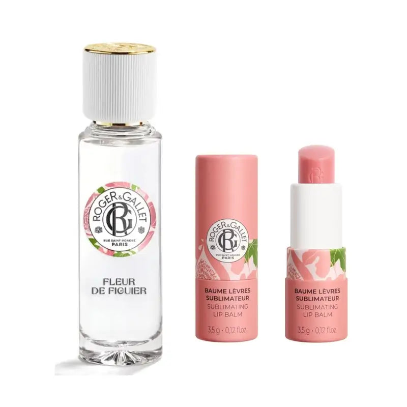 Roger & Gallet Fleur De Figuier Σετ: Βάλσαμο χειλιών + Αρωματισμένο νερό ευεξίας