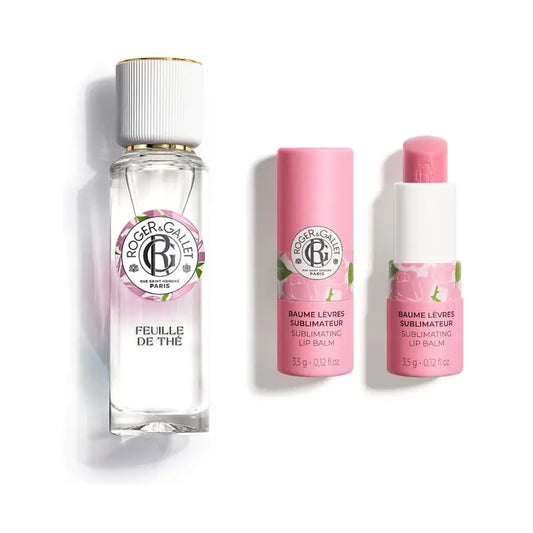 Roger & Gallet Rose Βάλσαμο για τα χείλη + Feuille De Thé Αρωματισμένο Νερό Ευεξίας