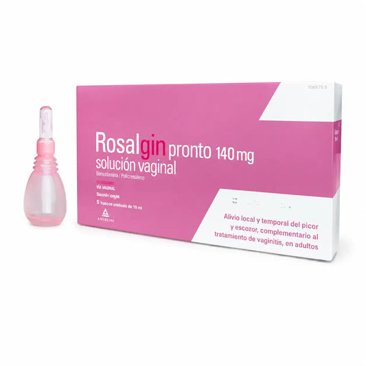 Rosalgin Pronto 140 ml κολπικό διάλυμα, 5 μονοδόσεις