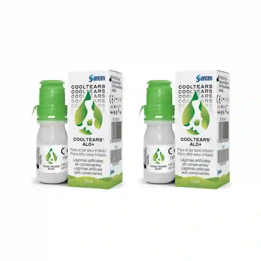 Santen Cooltears Alo+ Τεχνητά δάκρυα πολλαπλών δόσεων, 2×10 ml 