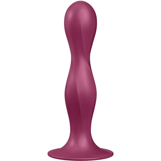 Satisfyer Double Ball-R Δονητής από σιλικόνη, χρώμα γρανάτης 