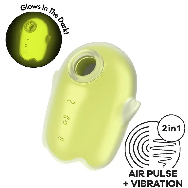 Satisfyer Glowing Ghost Air Pulse & Κίτρινος δονητής 