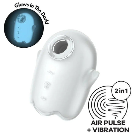 Satisfyer Glowing Ghost Air Pulse & Δονητής Λευκός 