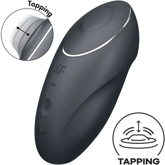 Satisfyer Tap & Climax 1 Δονητής Lay-On Μαύρος 