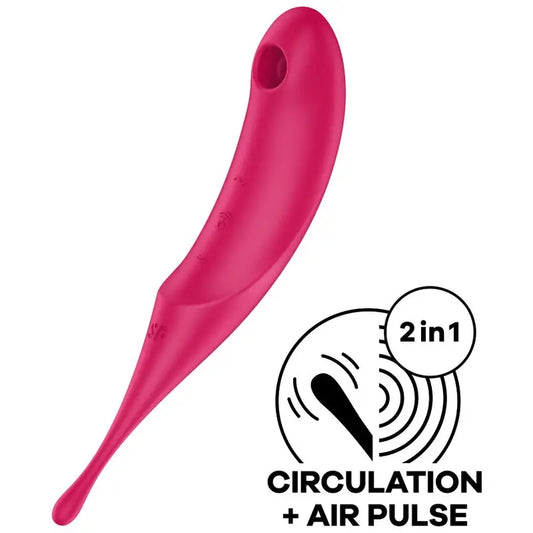 Satisfyer Twirling Pro Διεγερτής και δονητής, κόκκινος 