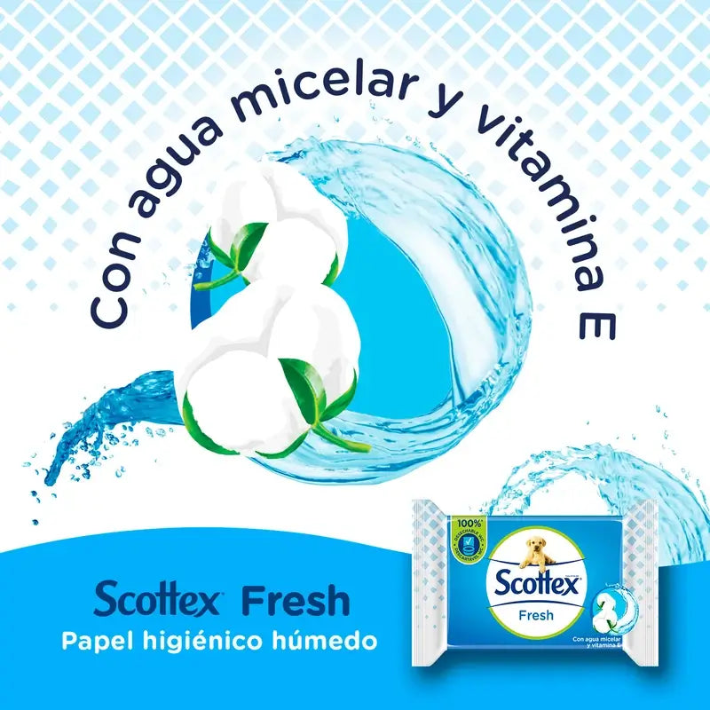 Scottex Fresh Υγρό Χαρτί Τουαλέτας, 74 τεμάχια