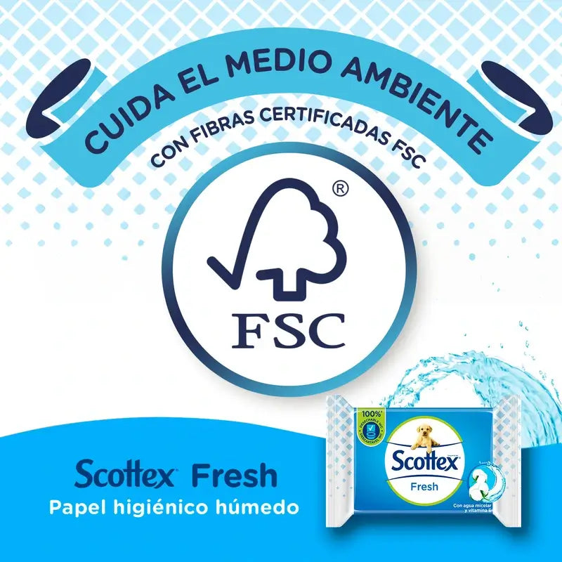 Scottex Fresh Υγρό Χαρτί Τουαλέτας, 74 τεμάχια